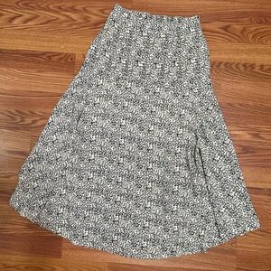 Lulus Black and White A-Line Skirt